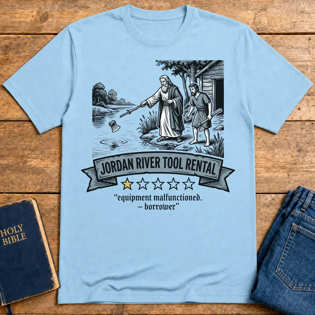 Jordan River Tool Rental T-Shirt - Light Blue