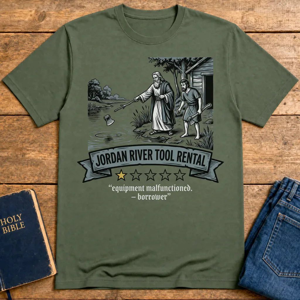 Jordan River Tool Rental T-Shirt - Military Green