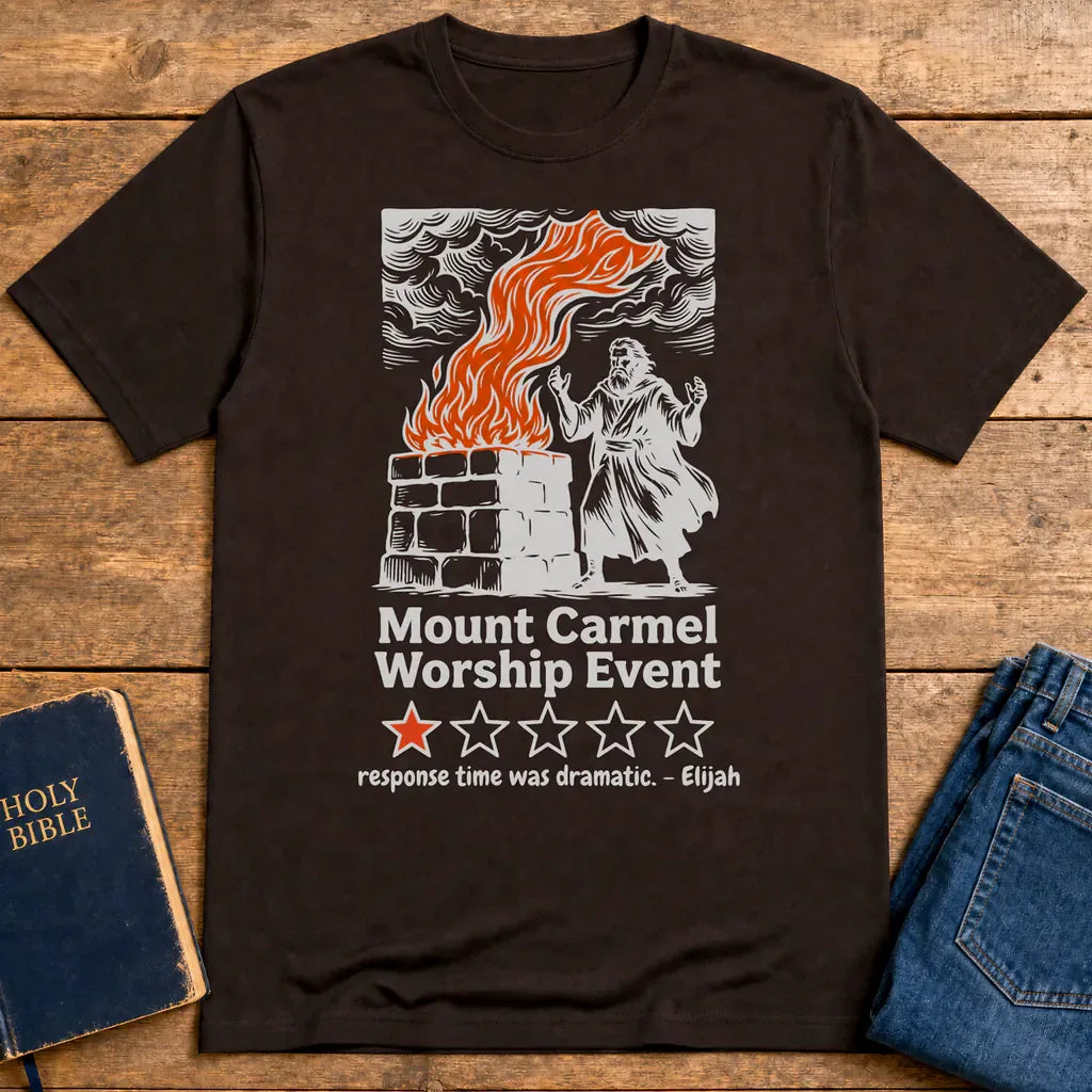 Mount Carmel Worship Event T-Shirt - Dark Chocolate