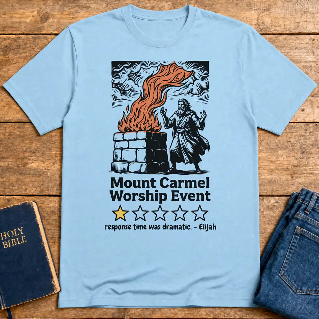 Mount Carmel Worship Event T-Shirt - Light Blue