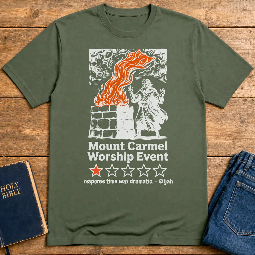 Mount Carmel Worship Event T-Shirt - Military Green