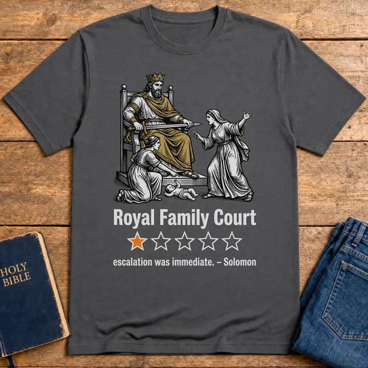 Royal Family Court T-Shirt - Charcoal