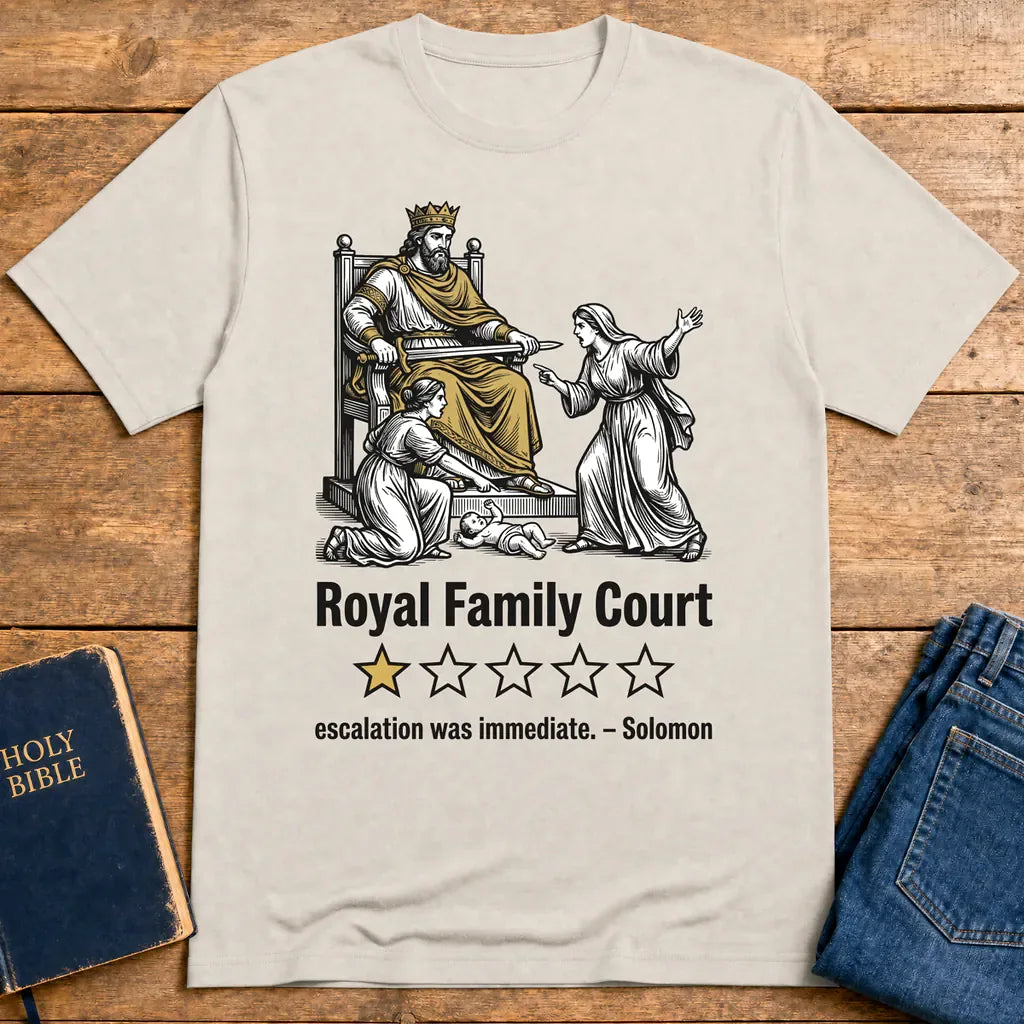 Royal Family Court T-Shirt - Ice Grey