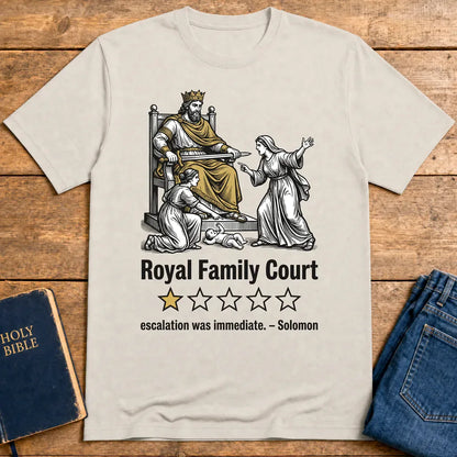 Royal Family Court T-Shirt - Ice Grey