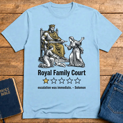 Royal Family Court T-Shirt - Light Blue