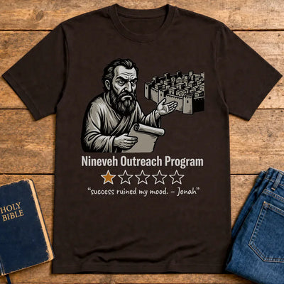 Nineveh Outreach Review T-Shirt - Dark Chocolate