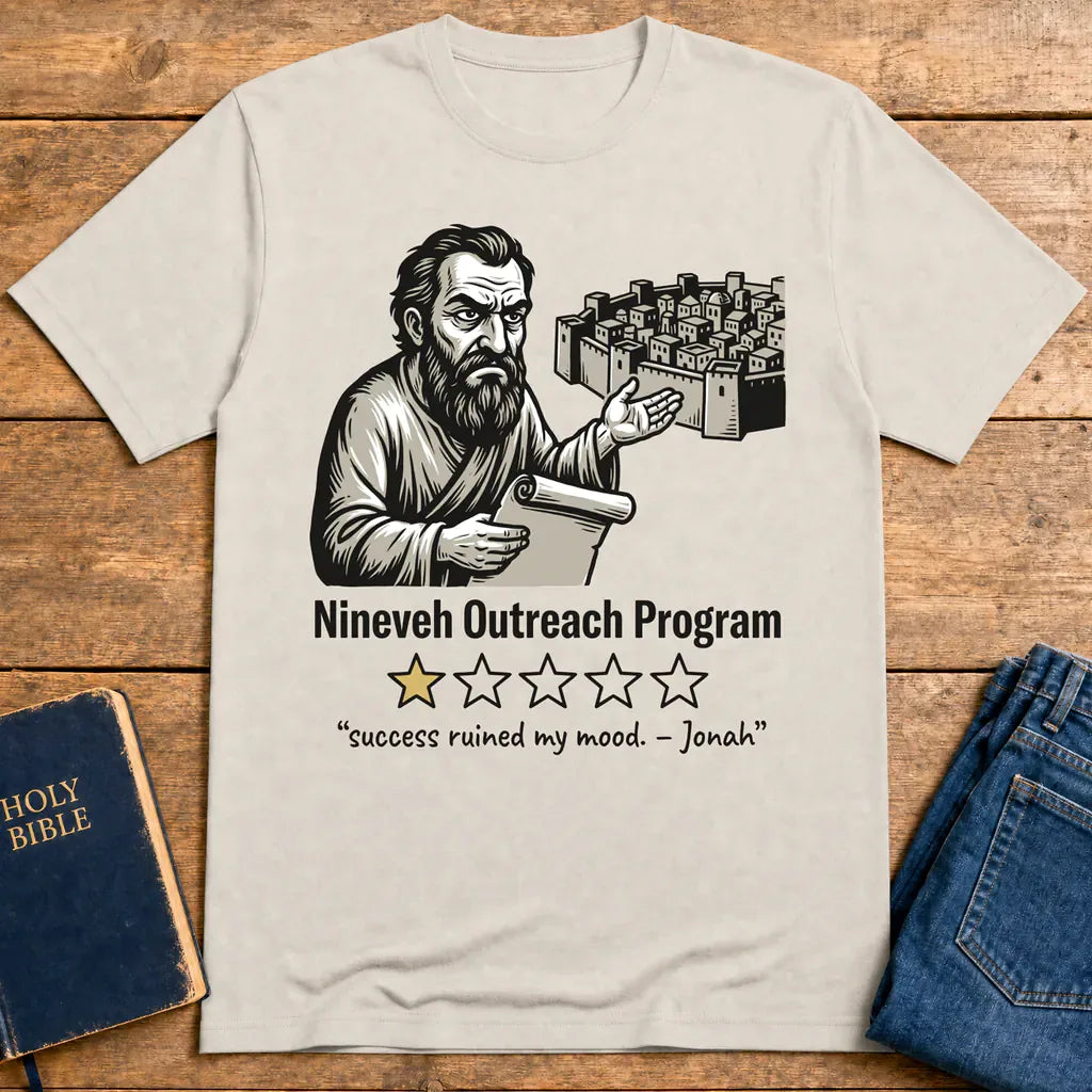 Nineveh Outreach Review T-Shirt - Ice Grey