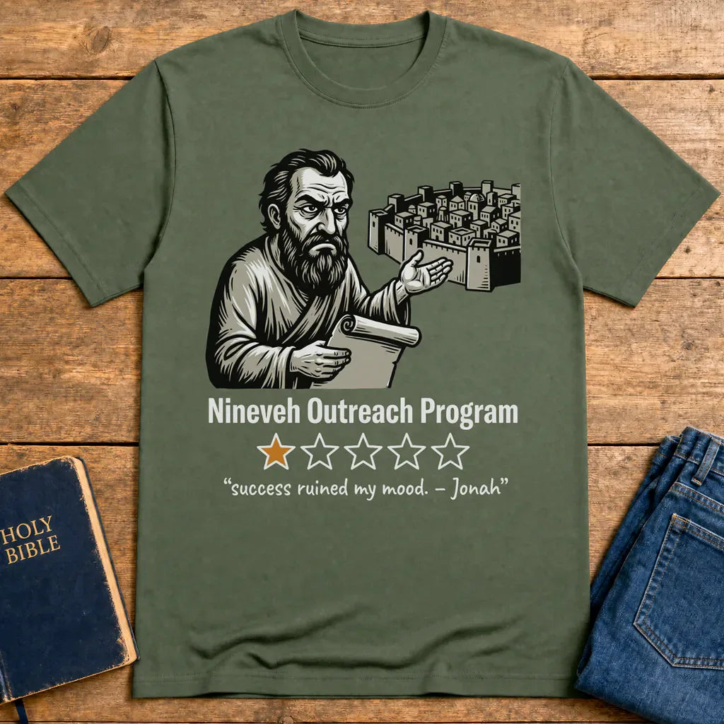 Nineveh Outreach Review T-Shirt - Military Green
