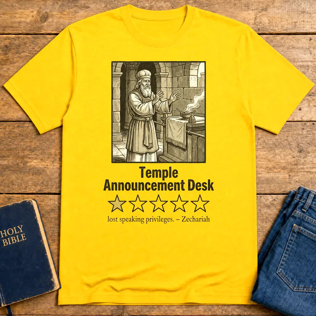 Temple Announcement Desk T-Shirt - Daisy