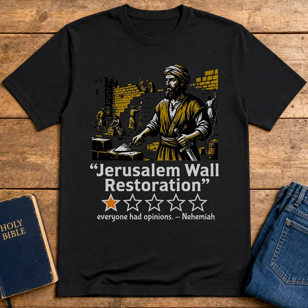 Jerusalem Wall Restoration T-Shirt - Black