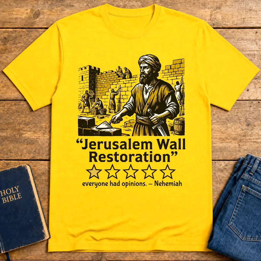 Jerusalem Wall Restoration T-Shirt - Daisy