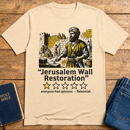 Jerusalem Wall Restoration T-Shirt - Natural