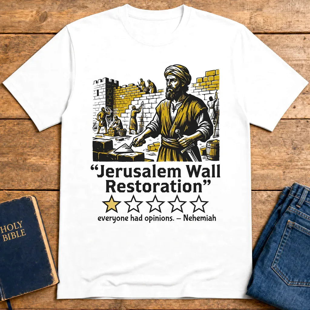 Jerusalem Wall Restoration T-Shirt - White