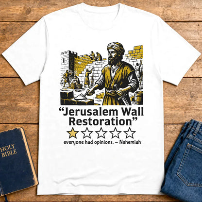 Jerusalem Wall Restoration T-Shirt - White