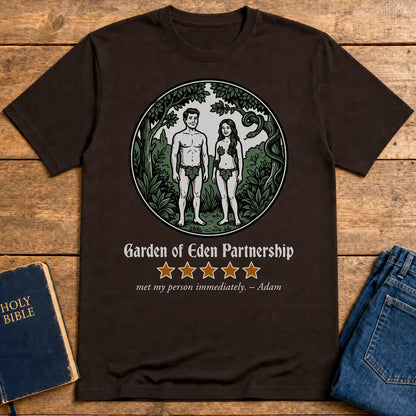 Garden of Eden Partnership T-Shirt - Dark Chocolate