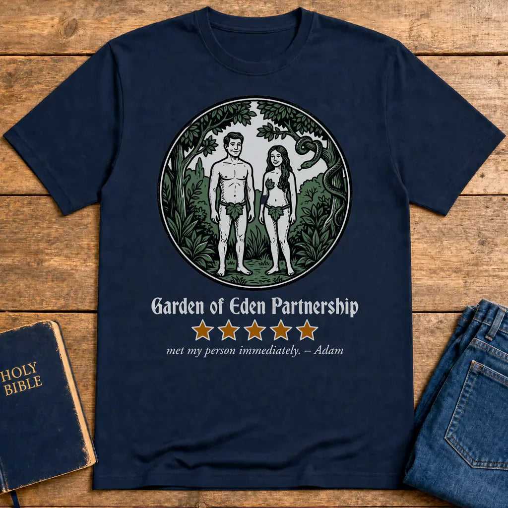 Garden of Eden Partnership T-Shirt - Navy