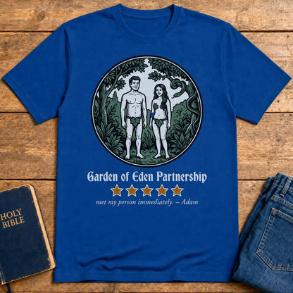 Garden of Eden Partnership T-Shirt - Royal