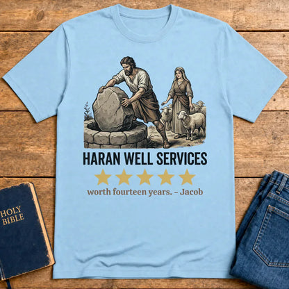 Haran Well Services T-Shirt - Light Blue