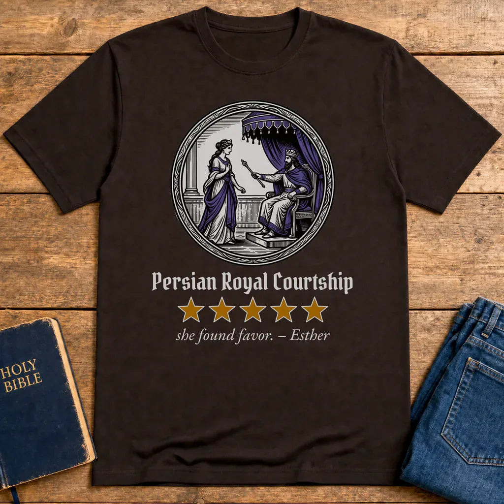 Persian Royal Courtship T-Shirt - Dark Chocolate