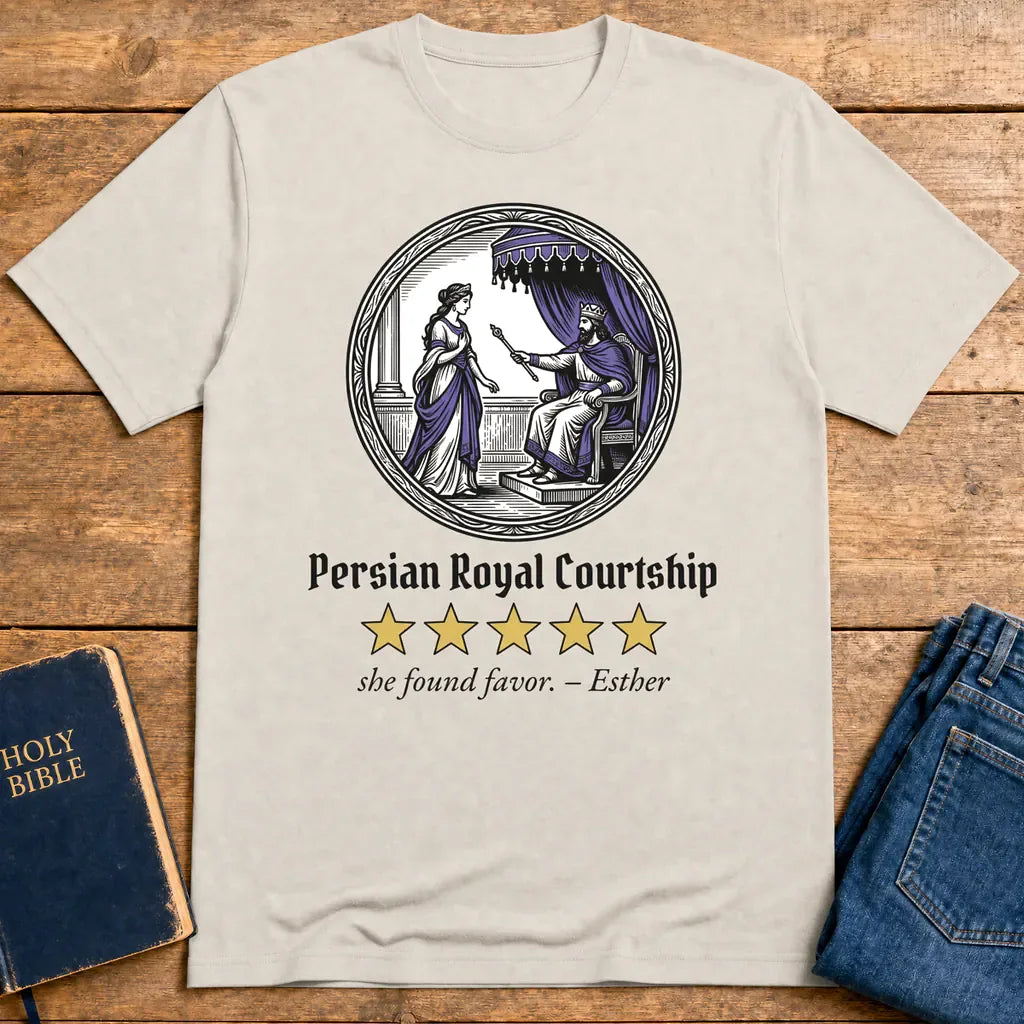 Persian Royal Courtship T-Shirt - Ice Grey