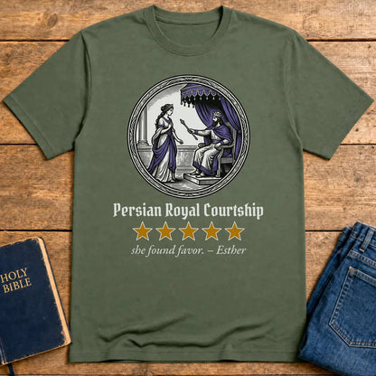 Persian Royal Courtship T-Shirt - Military Green