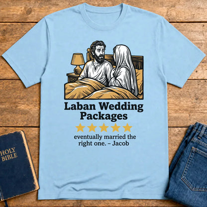 Laban Wedding Packages T-Shirt - Light Blue