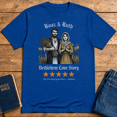 Boaz & Ruth Bethlehem Love Story T-Shirt - Royal