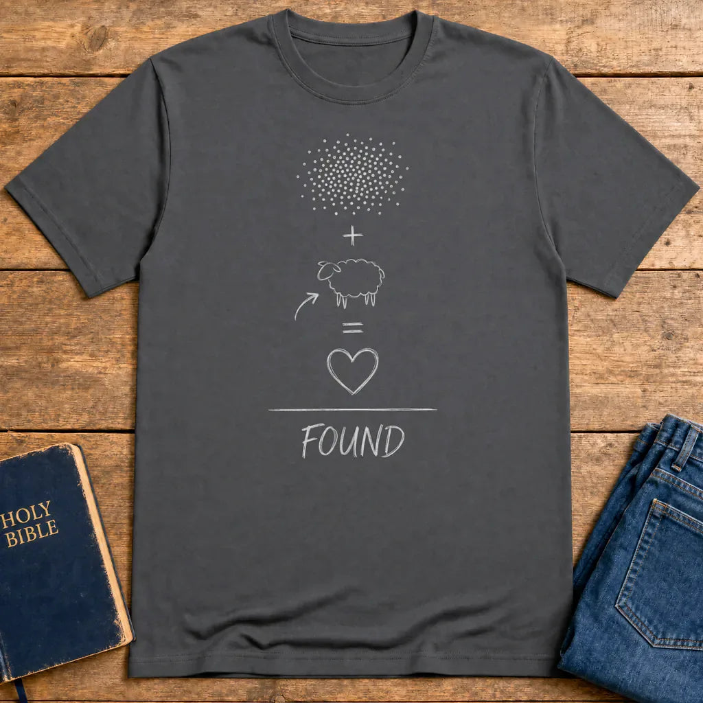 Lost Sheep Found T-Shirt - Charcoal