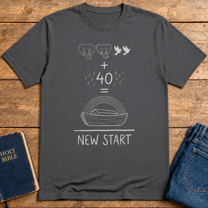 New Start Equation T-Shirt - Charcoal