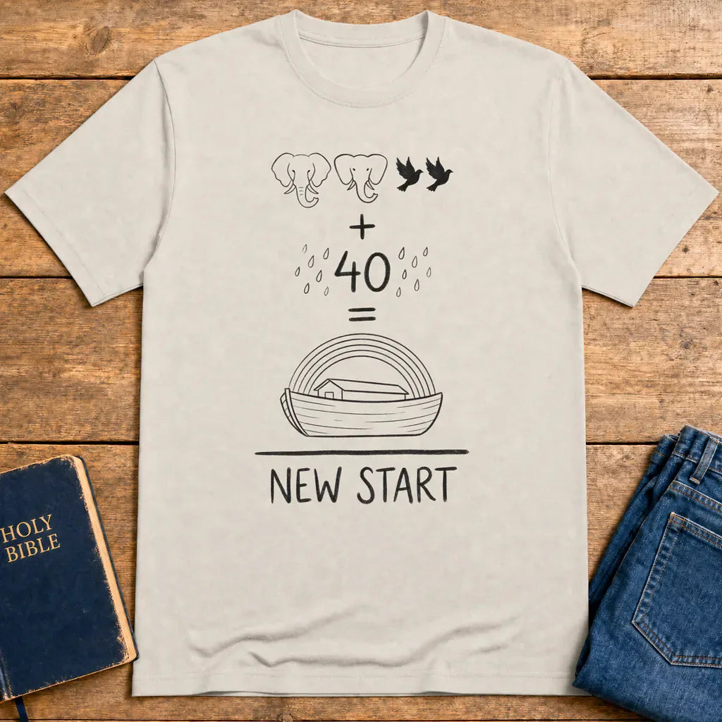 New Start Equation T-Shirt - Ice Grey