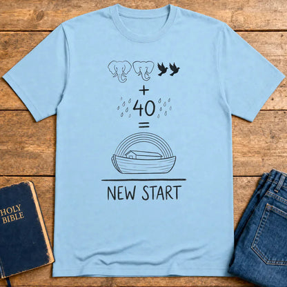 New Start Equation T-Shirt - Light Blue