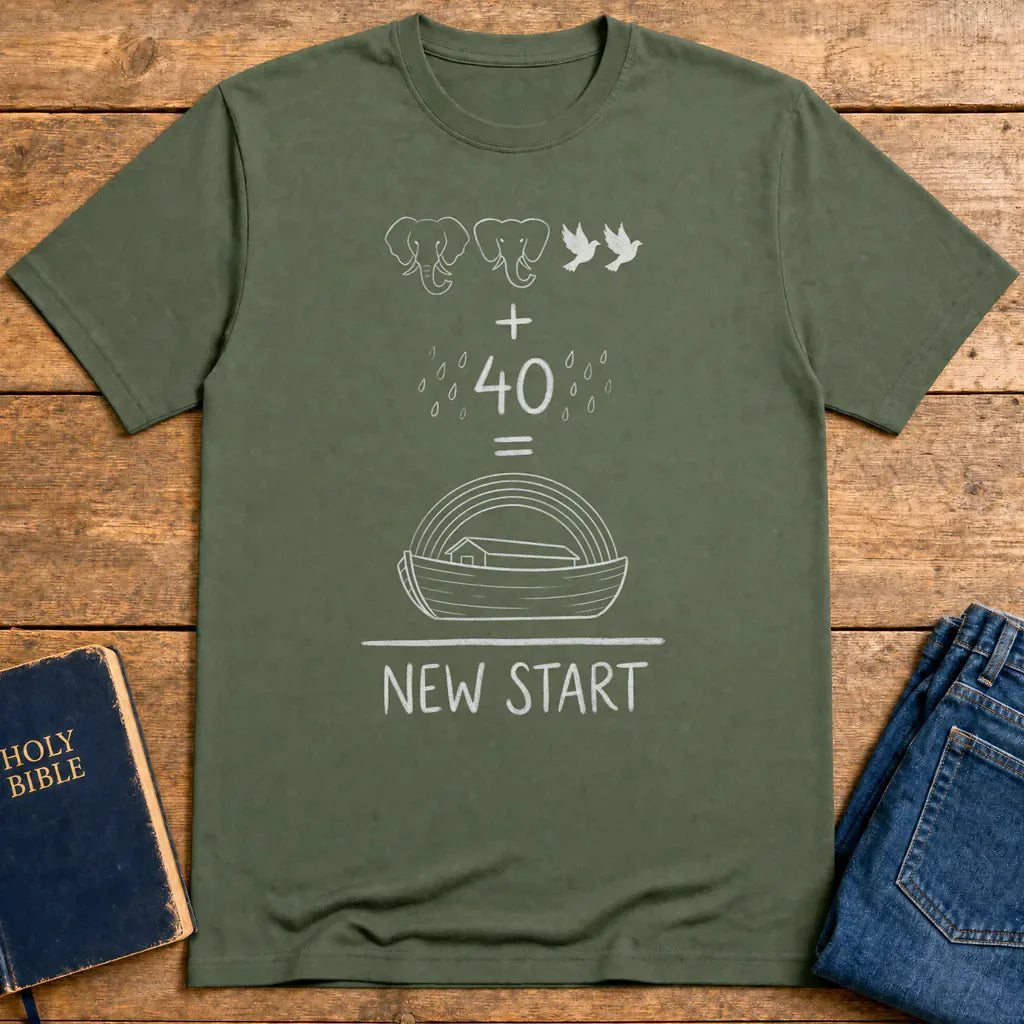 New Start Equation T-Shirt - Military Green
