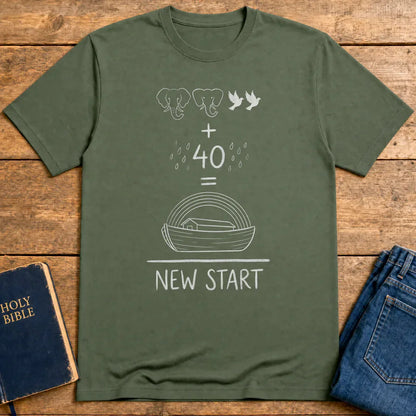 New Start Equation T-Shirt - Military Green