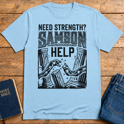 Samson Strength T-Shirt - Light Blue