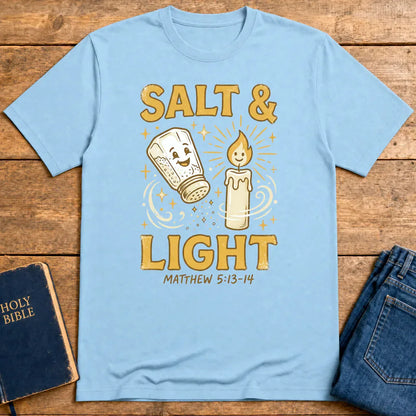 Salt & Light Scripture T-Shirt - Light Blue