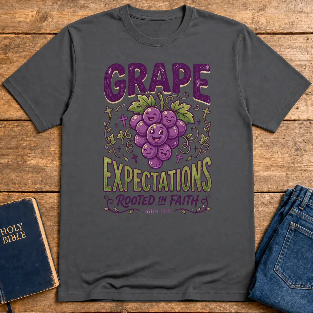 Grape Expectations T-Shirt - Charcoal