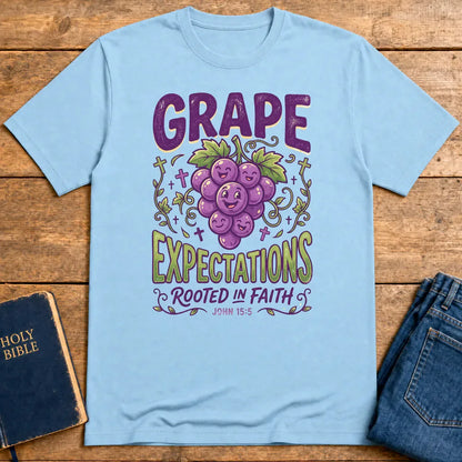 Grape Expectations T-Shirt - Light Blue