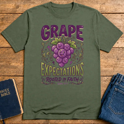Grape Expectations T-Shirt - Military Green