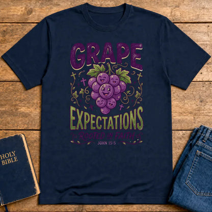 Grape Expectations T-Shirt - Navy