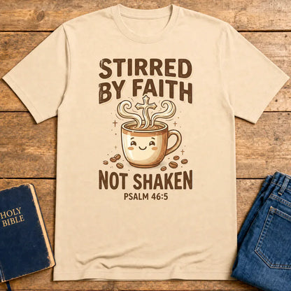 Stirred by Faith Not Shaken T-Shirt - Natural
