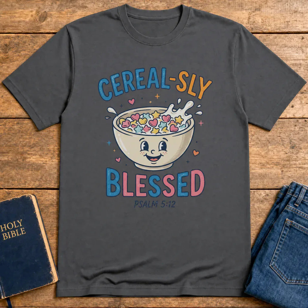 Cereal-sly Blessed T-Shirt - Charcoal