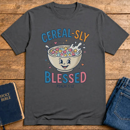 Cereal-sly Blessed T-Shirt - Charcoal