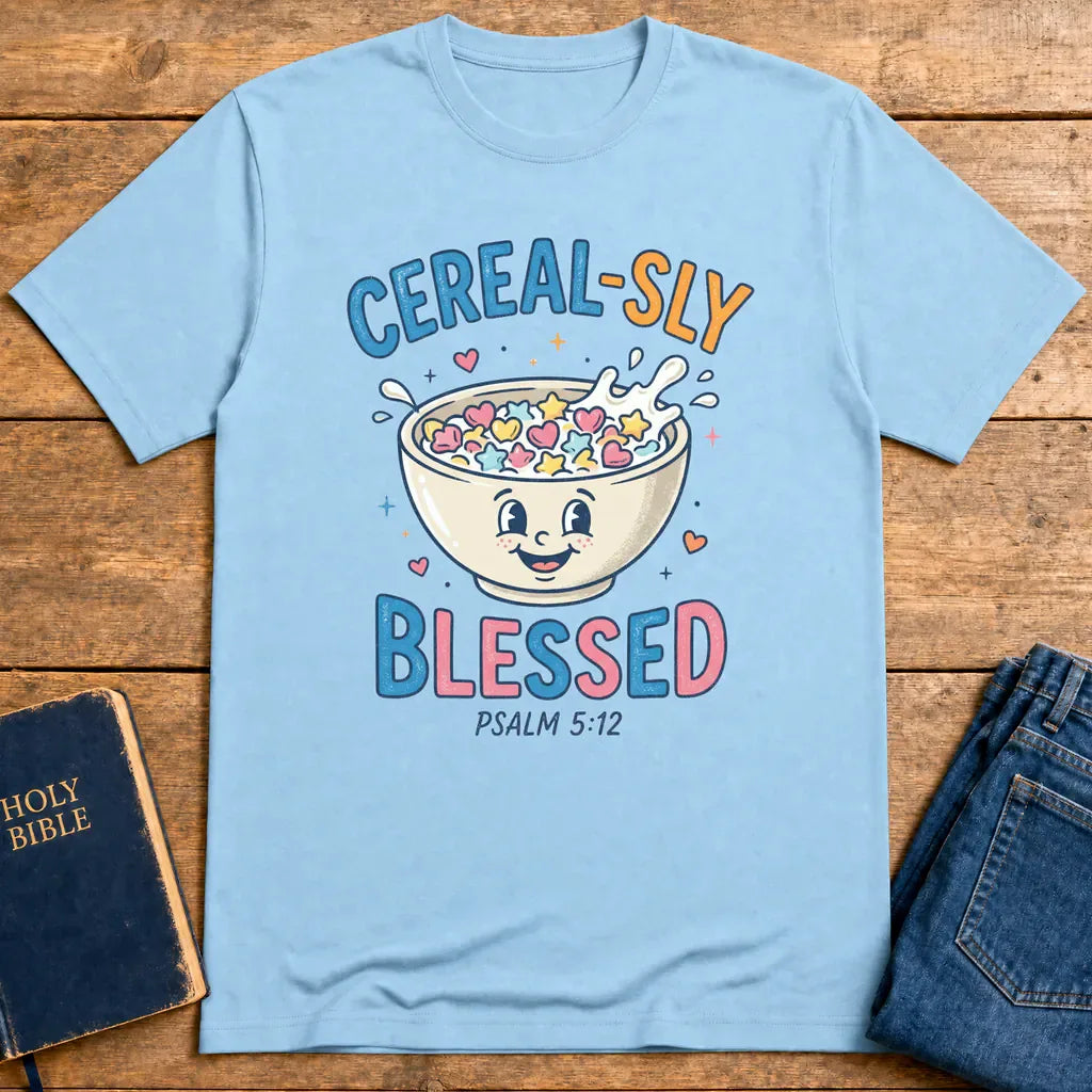 Cereal-sly Blessed T-Shirt - Light Blue