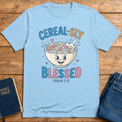 Cereal-sly Blessed T-Shirt - Light Blue