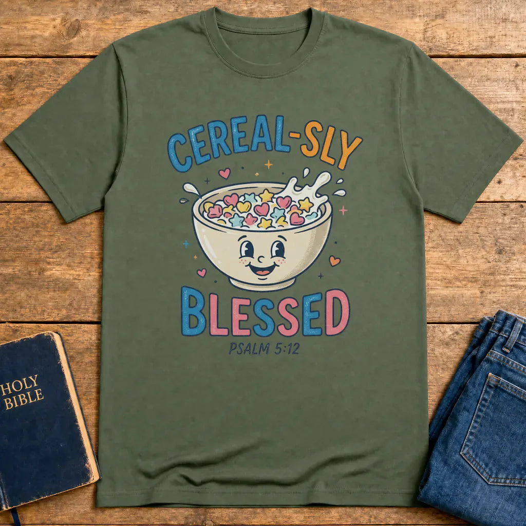 Cereal-sly Blessed T-Shirt - Military Green