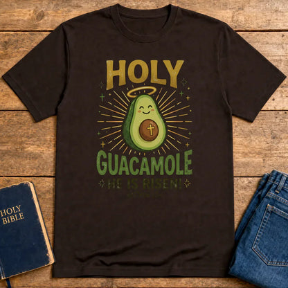 Holy Guacamole He Is Risen T-Shirt - Dark Chocolate