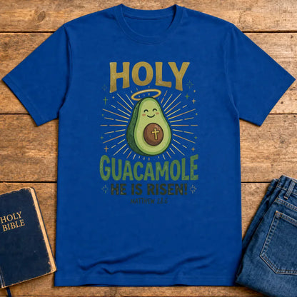 Holy Guacamole He Is Risen T-Shirt - Royal