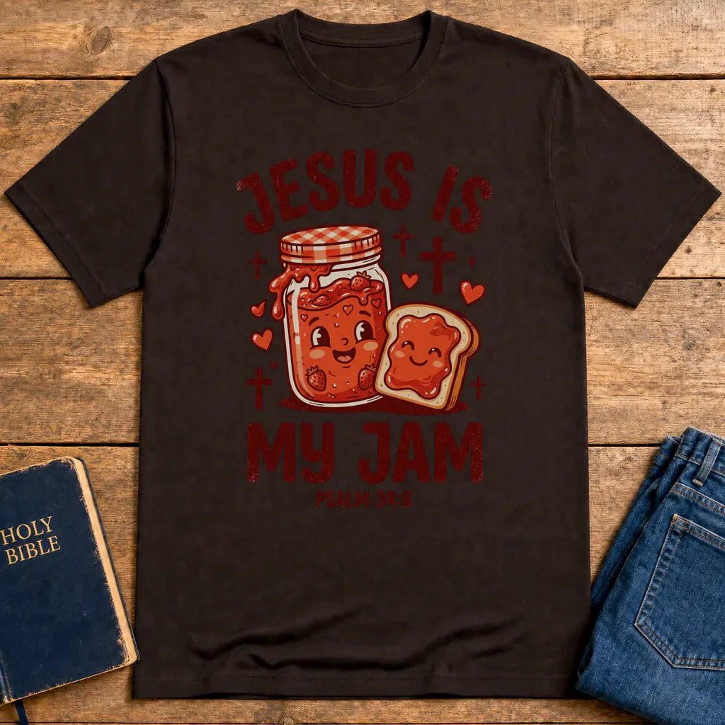 Jesus Is My Jam T-Shirt - Dark Chocolate
