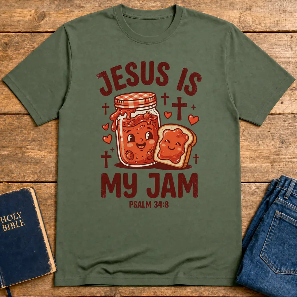 Jesus Is My Jam T-Shirt - Military Green
