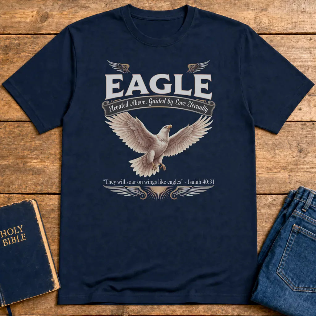 Soar Like Eagles T-Shirt - Navy
